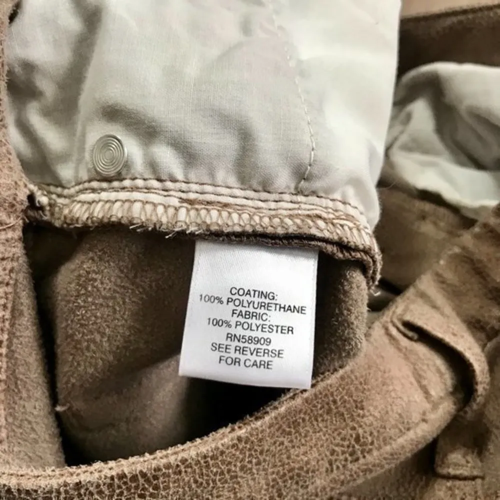 Chelsea & Violet Brown Vegan Leather Jeggings Sz S - Image 4