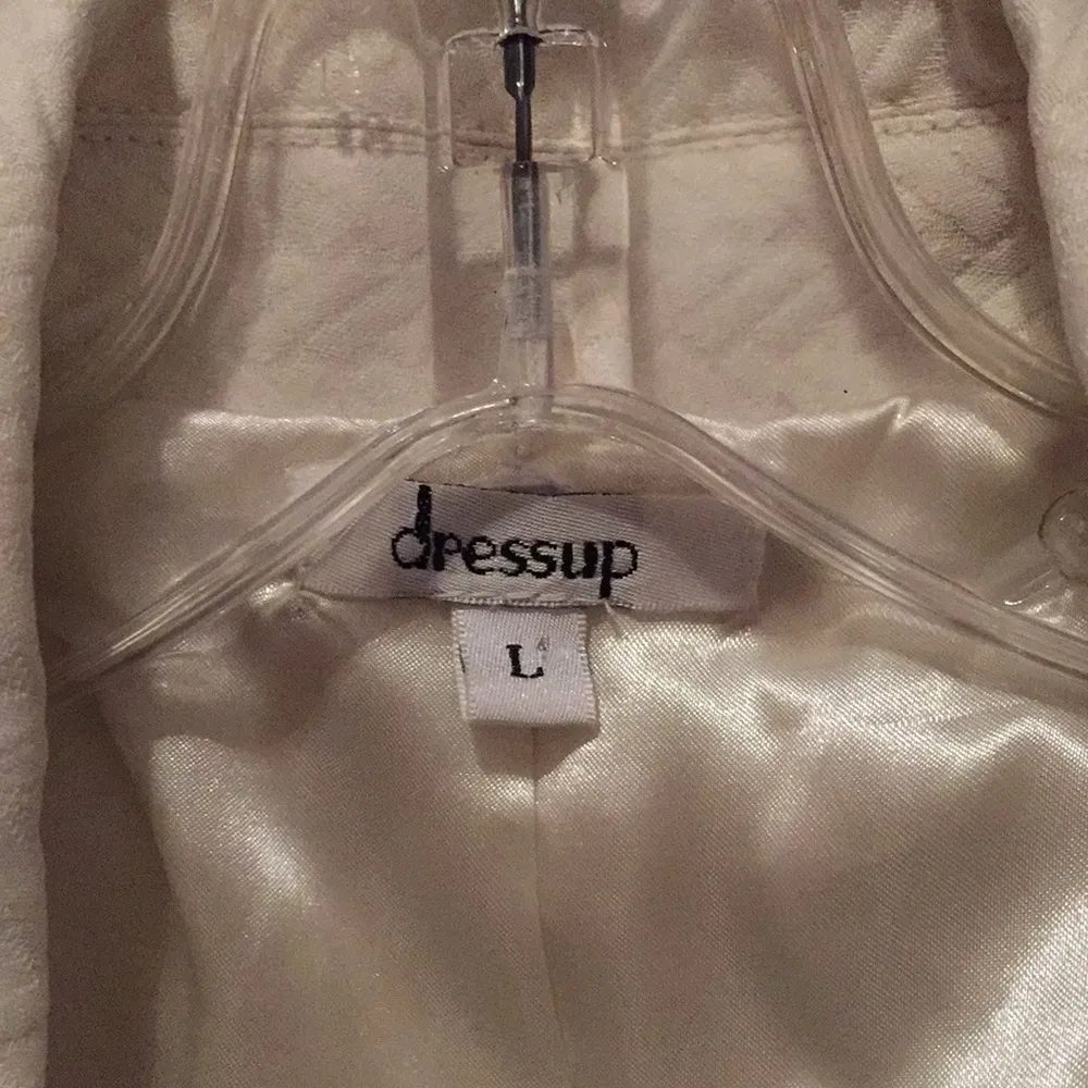 Cream Dress Coat Size M - Image 2