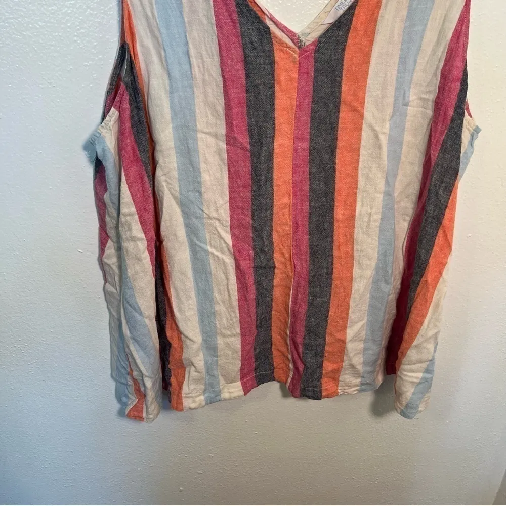 Time and Tru Swing Tank Top Pink Stripe Orange Size undefined - Image 7