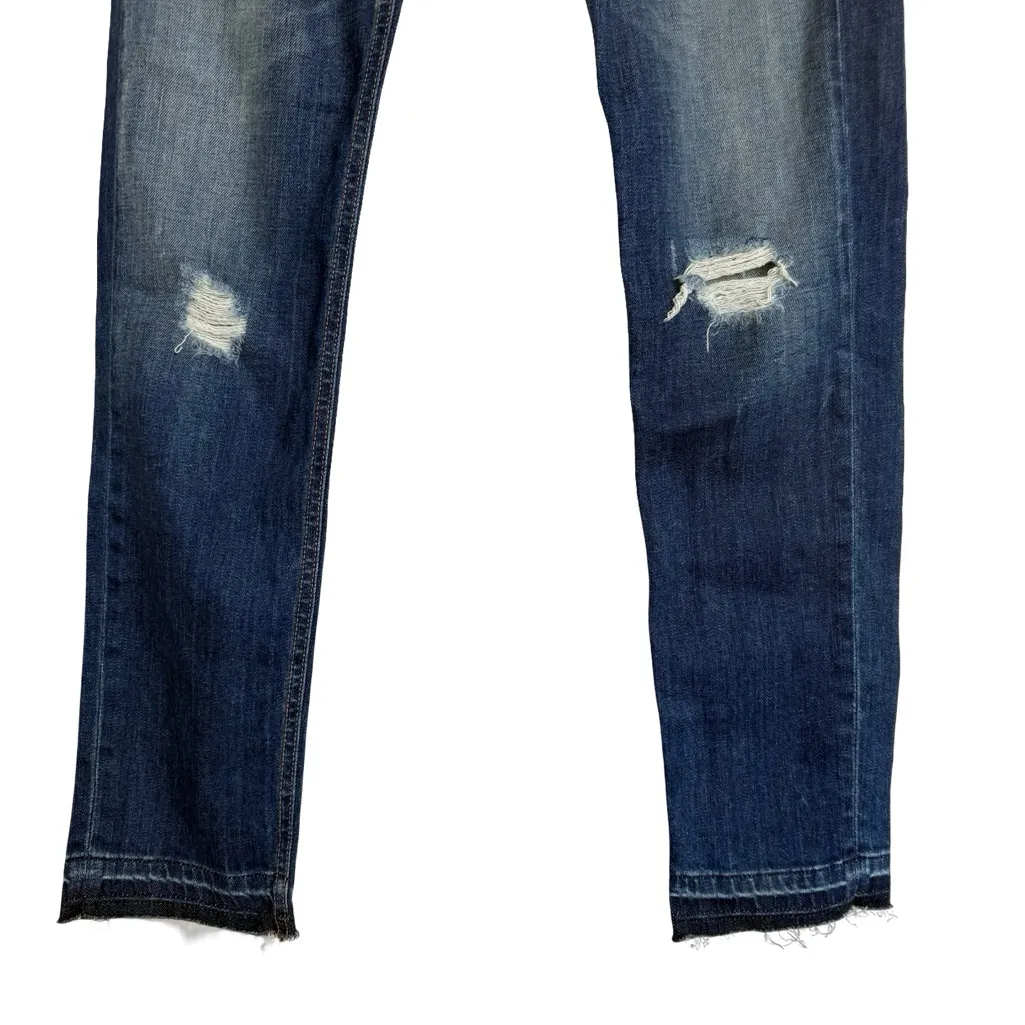 Rag & Bone Canyon Dre Slim Boyfriend Distressed Blue Jeans Size 28 - Image 2