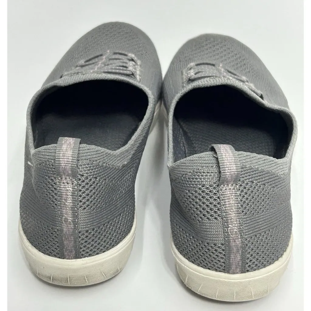 Skechers Newbury Street Every Angle Shoes Slip On Womens 7 Grey Knit Comfort - Image 5