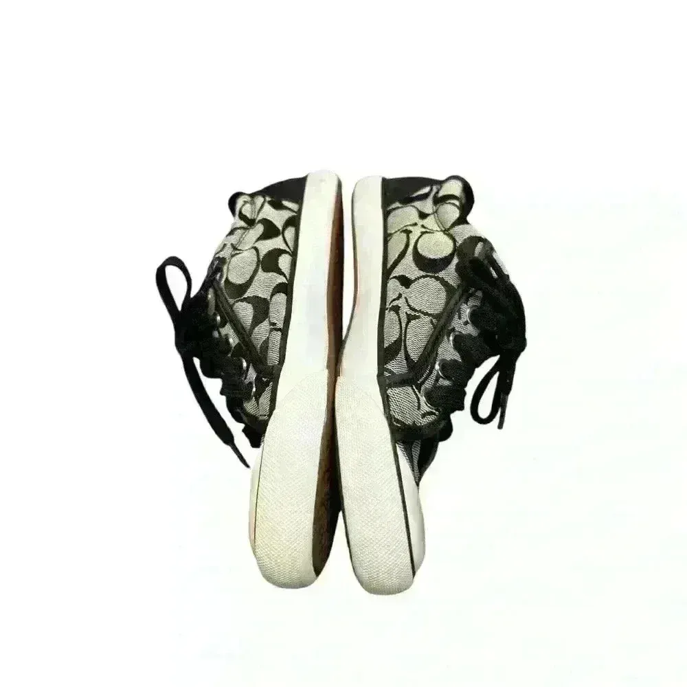 COACH Barrett II Monogram Signature C Black Gray Sneaker Size 7.5W Grey low top - Image 10