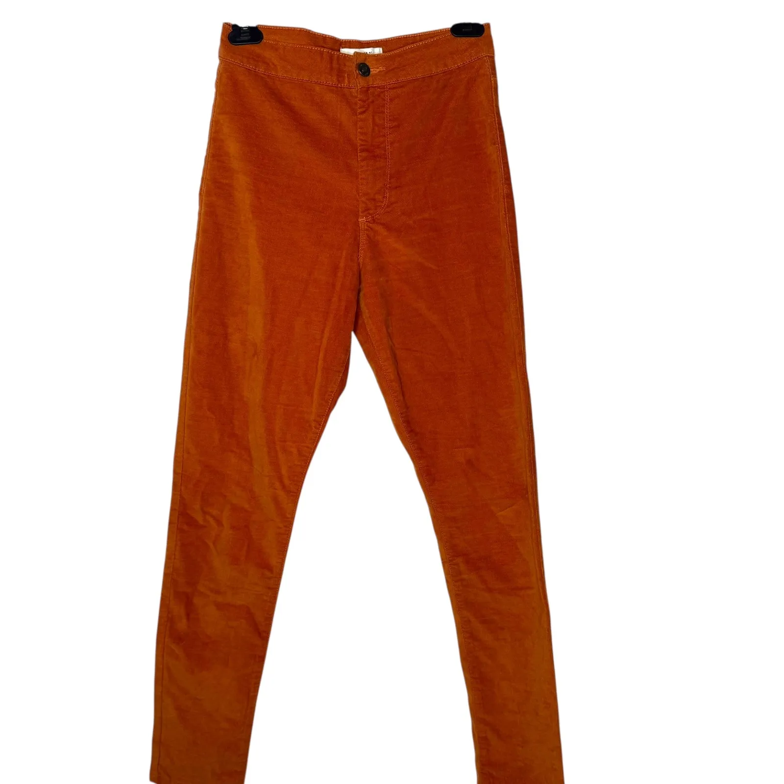 Forever 21 High Rise Corduroy Pants Womens XS‎ Orange Retro BOHO Chic Rustic - Image 3