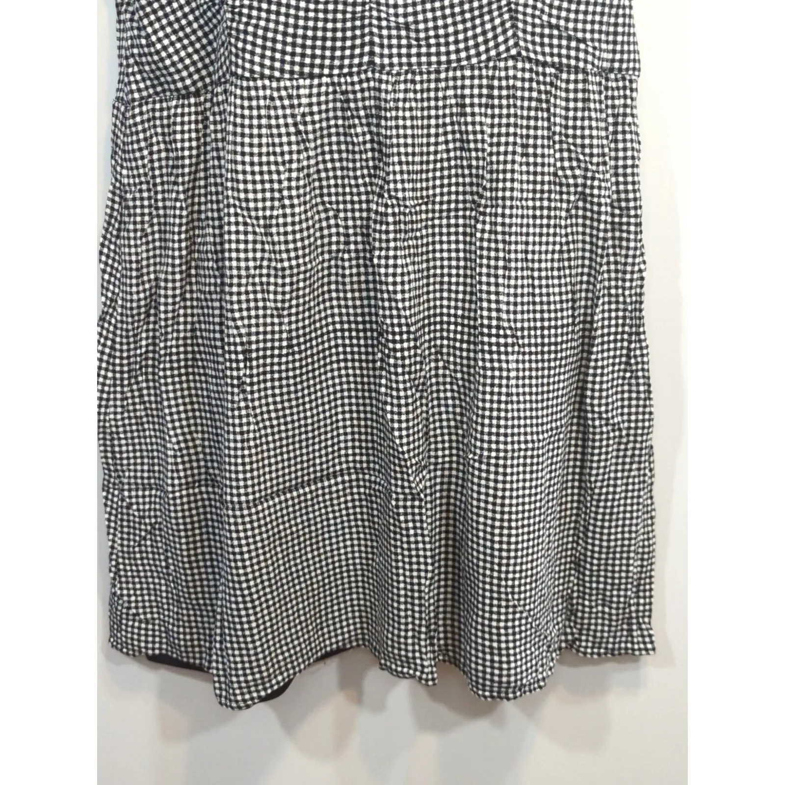 Maurices Black Gingham Tiered Top Mini Dress Womens XL Cottage Core Prairie - Image 4