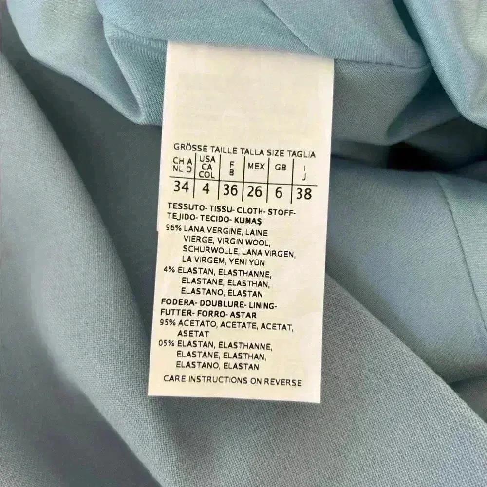 Max Mara blue wool shift dress in size 4 - Image 5