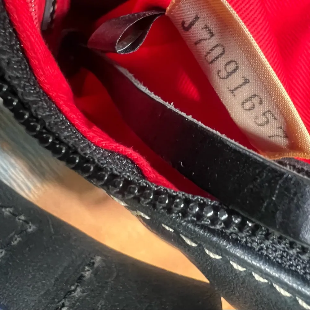 Dooney & Bourke Mini East West Slouch Black Leather Bag Silver Accents - Image 14