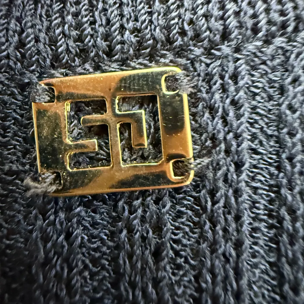 ST. JOHN SPORT by Marie Gray Wool Blend Logo Hem Sweater – Black – Size S - Image 4