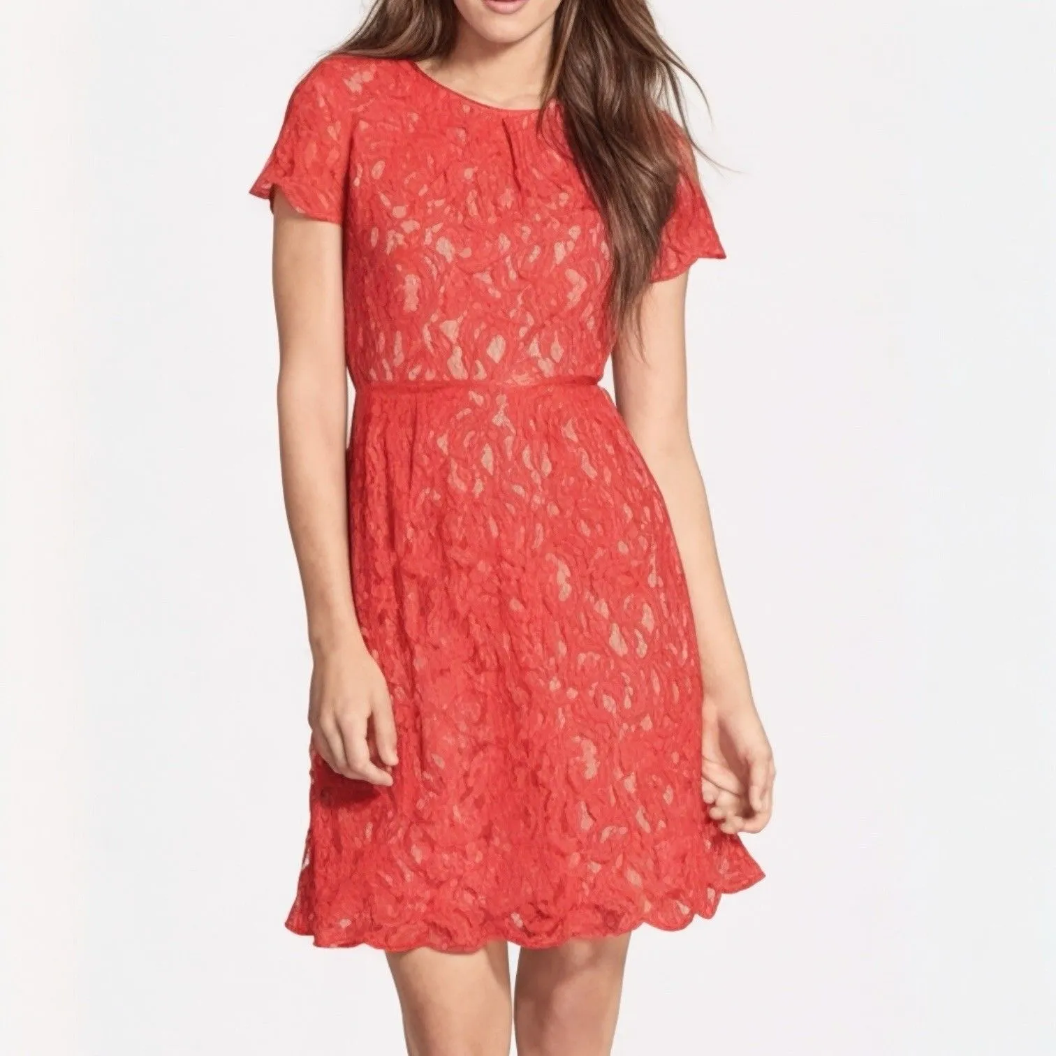 Adrianna Papell Womens Dress 4 Short Sleeve Autumn Fall Cocktail Date Night Boho - Image 5