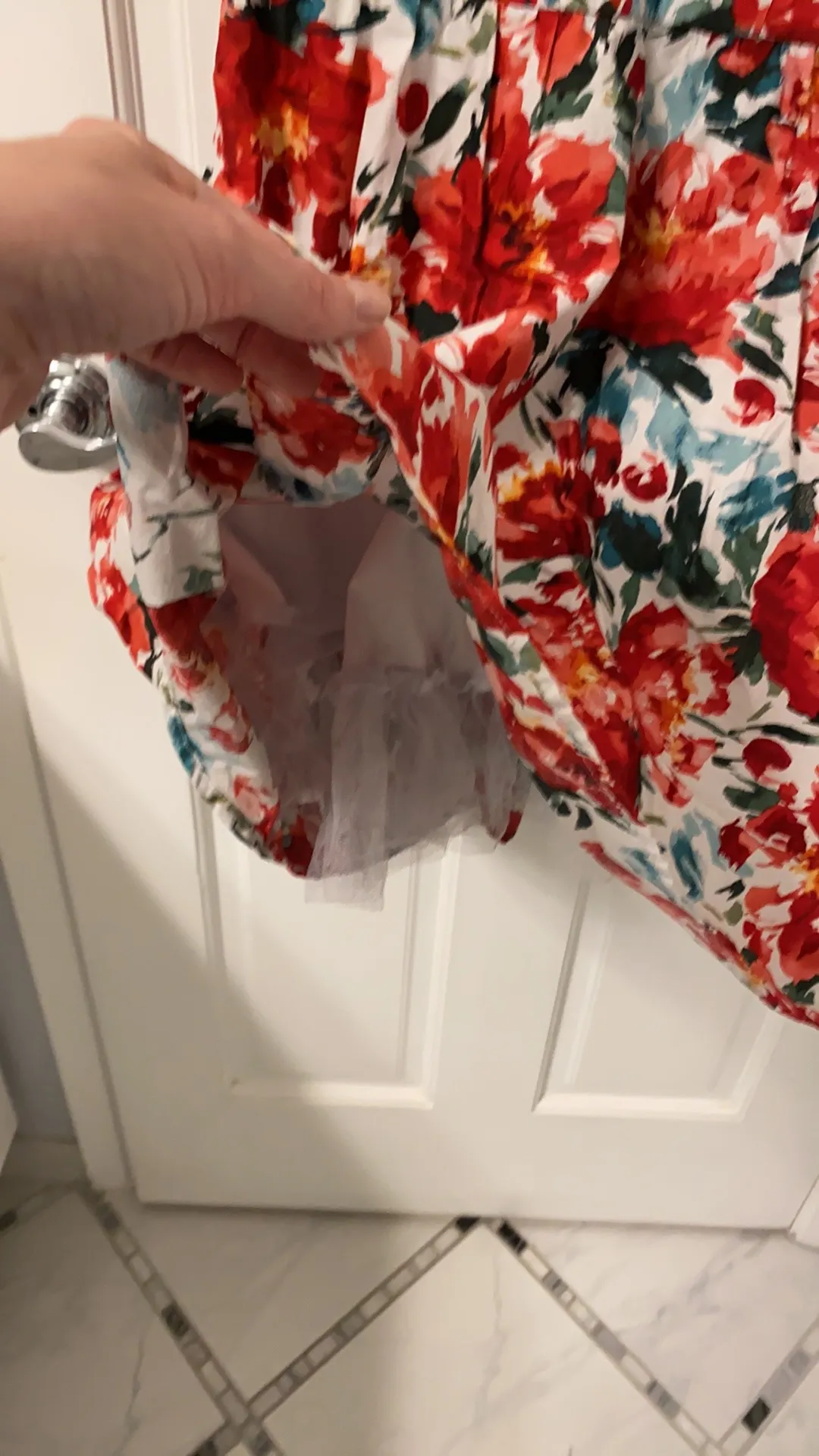 Floral Tie Front Dress - Image 5