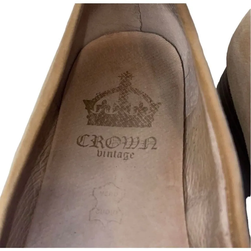 ‎Crown Vintage Penelope Leather Loafers, Size 8 Tan - Image 4