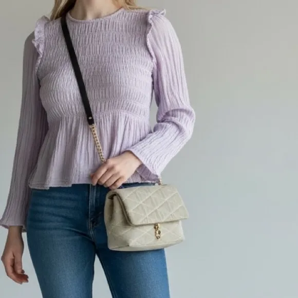 Rebeca Minkoff Edie Diamond Quilt Canvas 
Crossbody Bag - Image 2