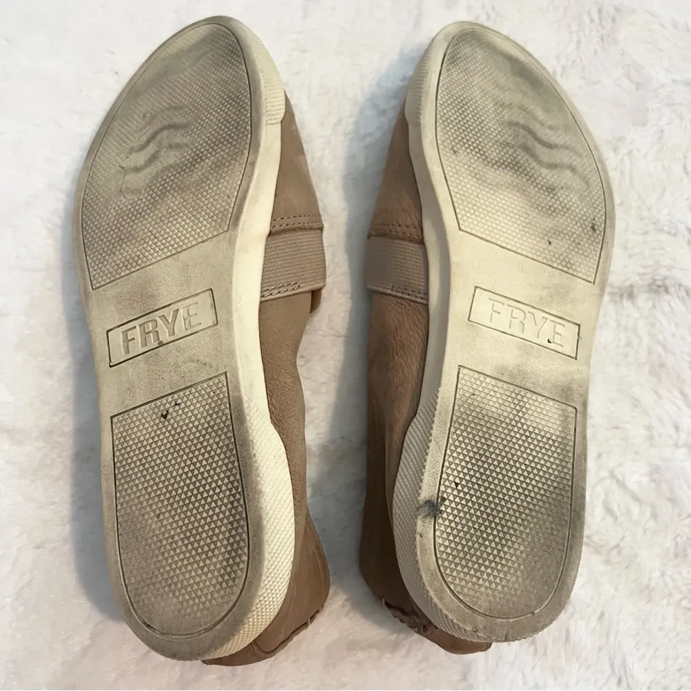 FRYE Tan Brown leather Slip-on Flat Sneakers Size 7.5 - Image 10