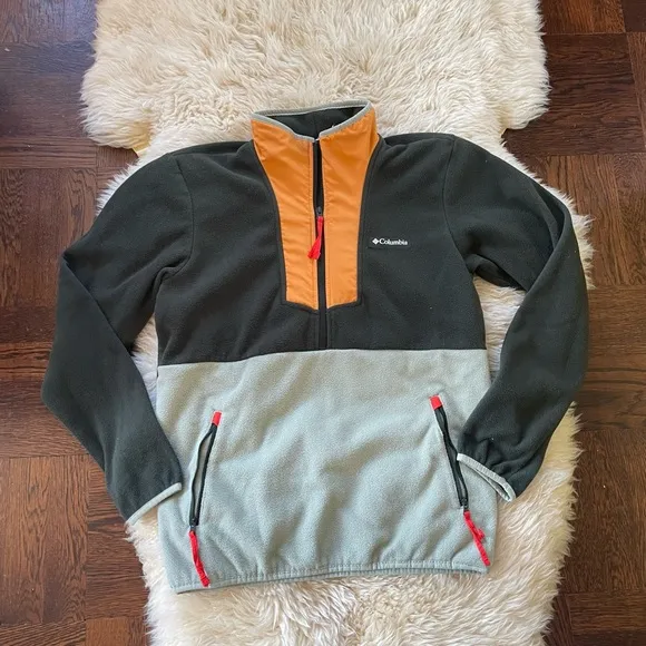 EUC Columbia Sequoia Grove half zip fleece pullover unisex greenscape Green Size M - Image 1