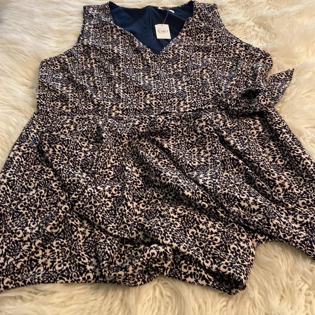 CATO Jampsuit size 22W brand new inseam 20” bust 46” color black and white - Image 9