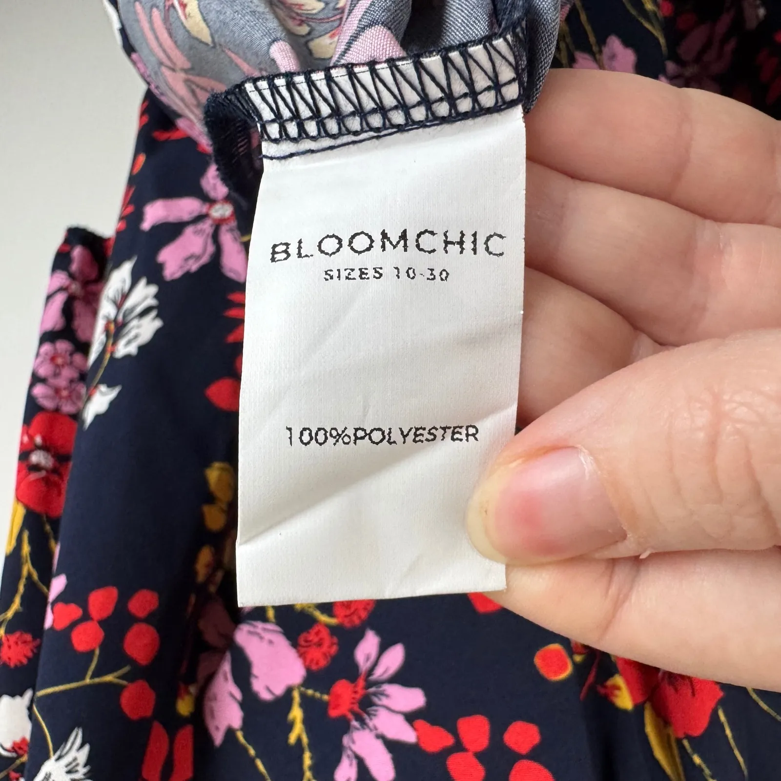 Bloomchic Floral Blouse Size‎ 18/20 Multicolor Lightweight Bloomcore Boho Office Red - Image 6