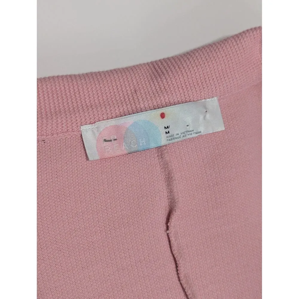 Free People FP Beach Lizzie Blazer Romper Knit Baby Pink One Piece Womens Medium - Image 4