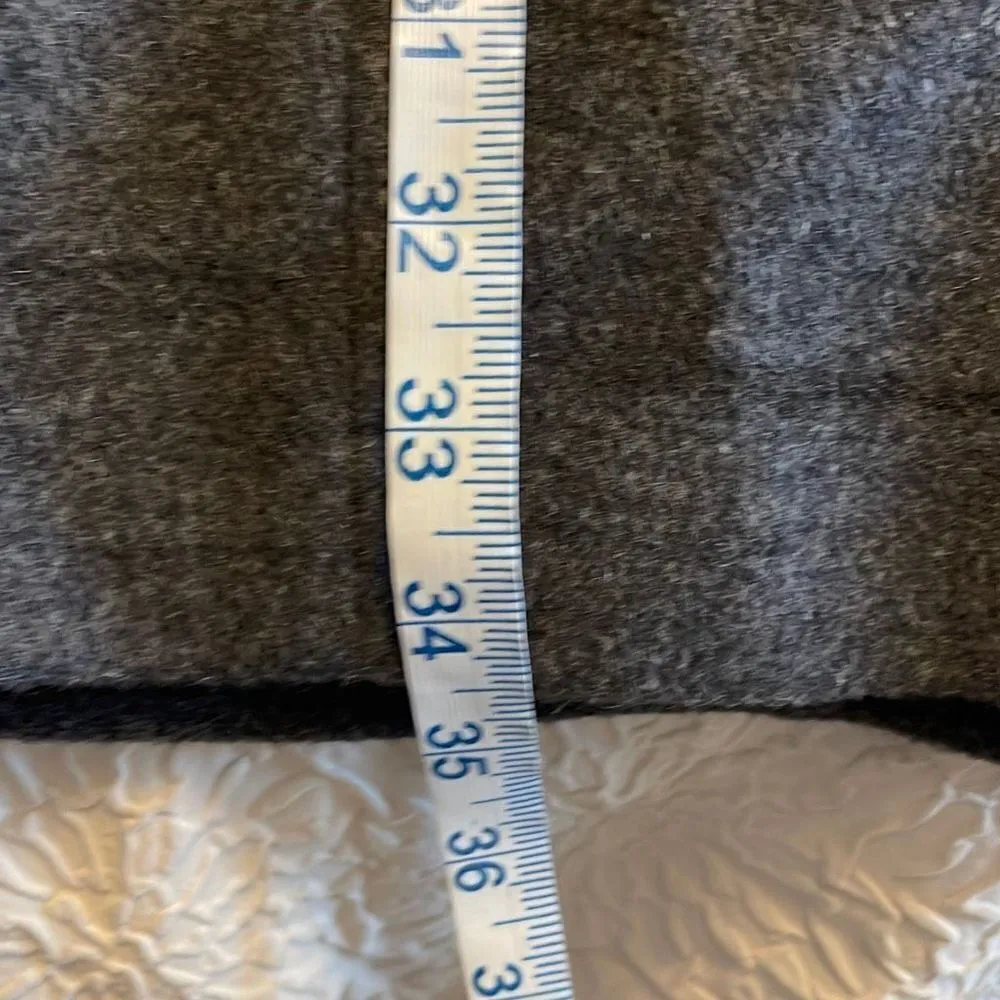 Sam Edelman Shawl Collar Hooded Wool‎ Blend Coat Charcoal Gray Size 14 - Image 14