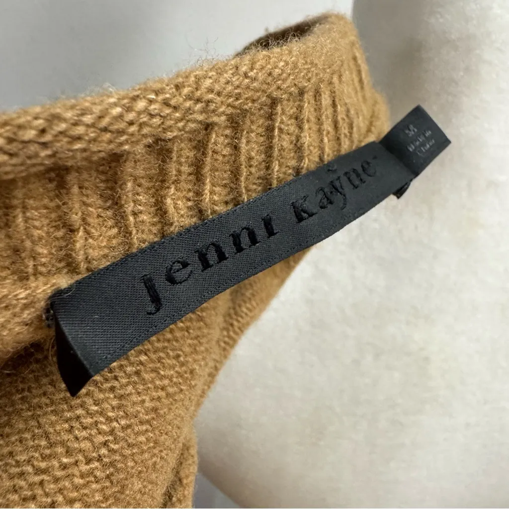 Jenni Kayne Everyday Sweater Long Sleeve Knit Pullover Wool Blend Brown Medium M - Image 9