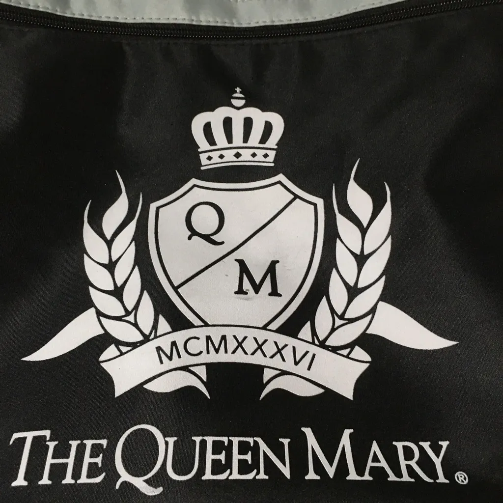 New Queen Mary Travel Overnight Bag Size 14.5” Height 16” Length 6.5” Width Black - Image 3