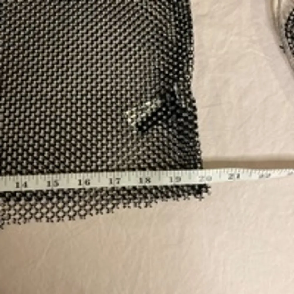 Haute Monde Mesh Black Rhinestone Top Women's XL Long Sleeve Sparkle - Image 12