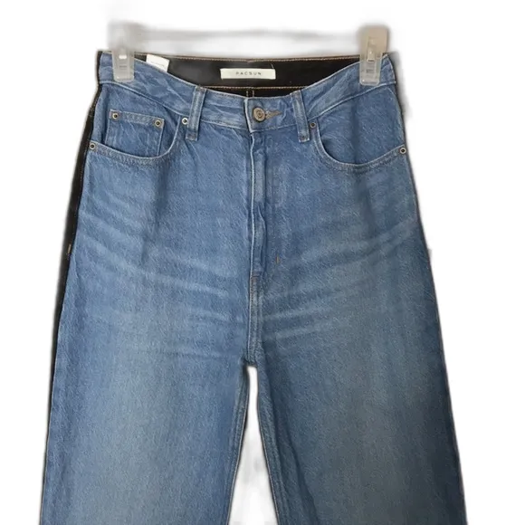 PacSun 90s boyfriend denim jeans blue and black size 26 - Image 2