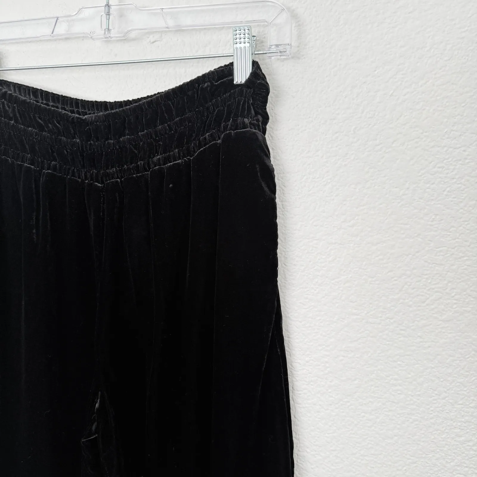 [Anthropologie] Black Velvet The Somerset Wide Leg Pants Elastic Waist NWT Sz XS - Image 5
