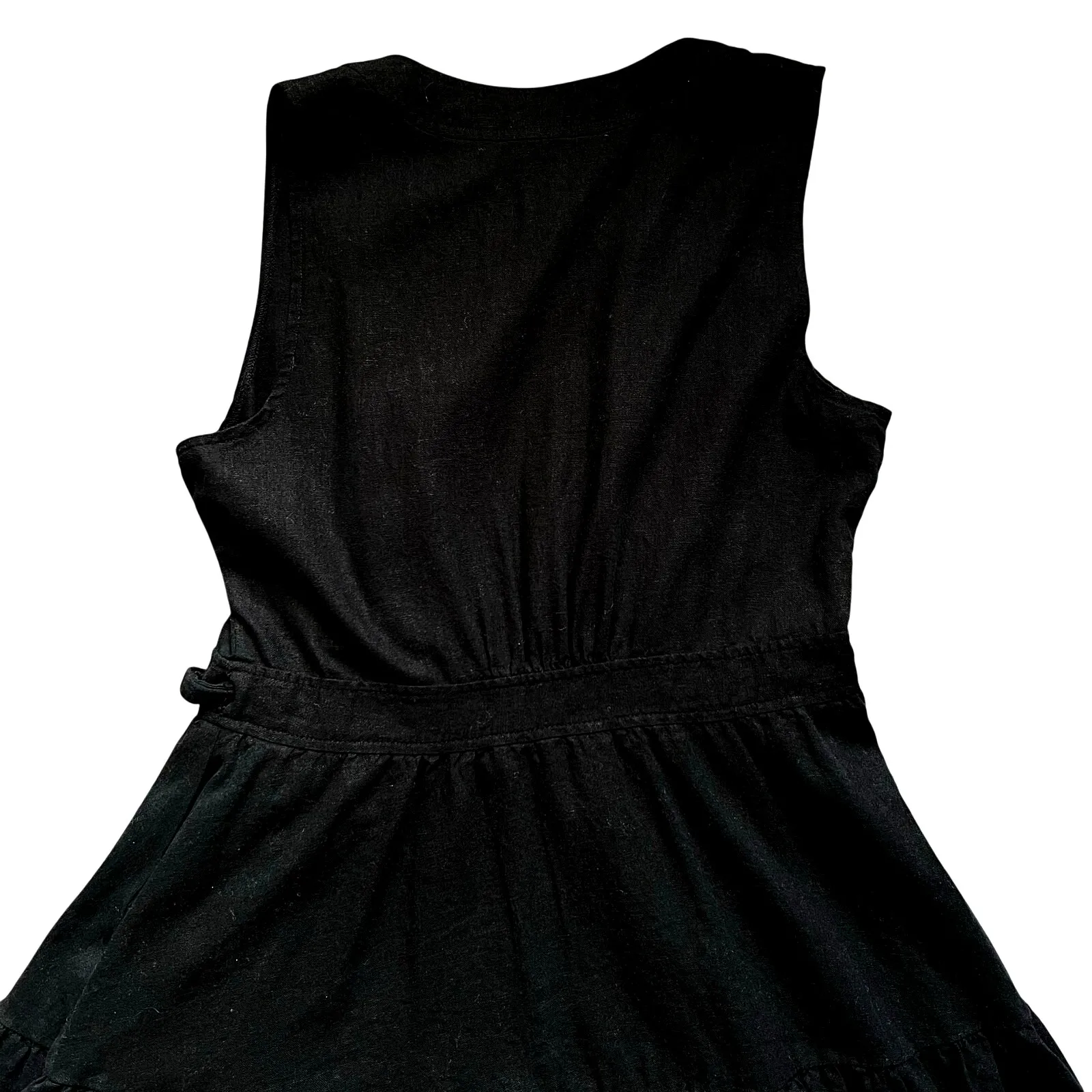 Christian Lacroix Womens Black Sleeveless Wrap Dress Size Large V-neck - Image 10