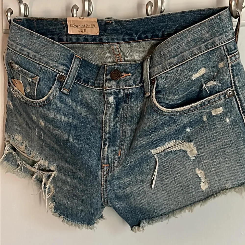 New Ralph Lauren Denim & Supply Boyfriend Cut Off Denim Distressed Jean Shorts - Image 7