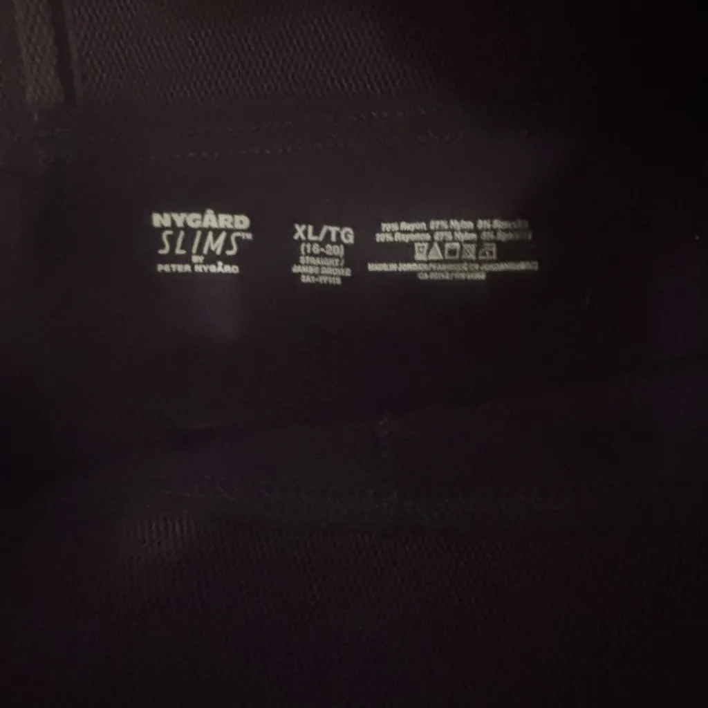 Nygard Slims XL Purple Ponte Pull-On Pants High Rise Ankle Stretch Wide Leg - Image 4