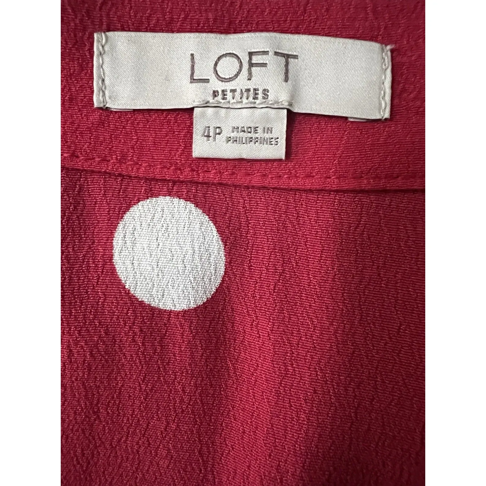 Loft Red and White Polka Dot Festive Wrap Skirt Size 4P - Image 5