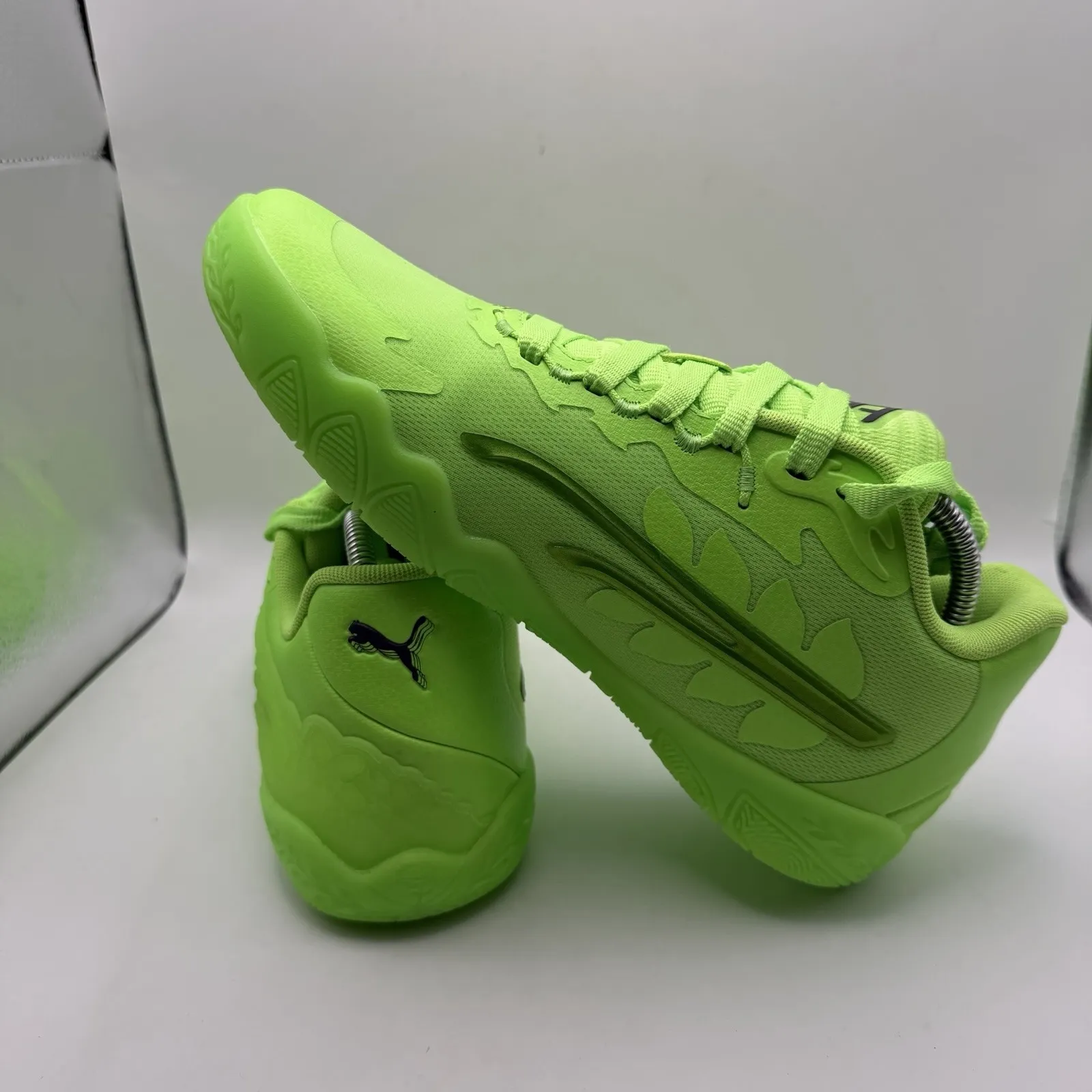 Puma Stewie 3 Team Basketball Green Glare Galactic Sneakers Men's 8.5 Women's 10 - Image 5