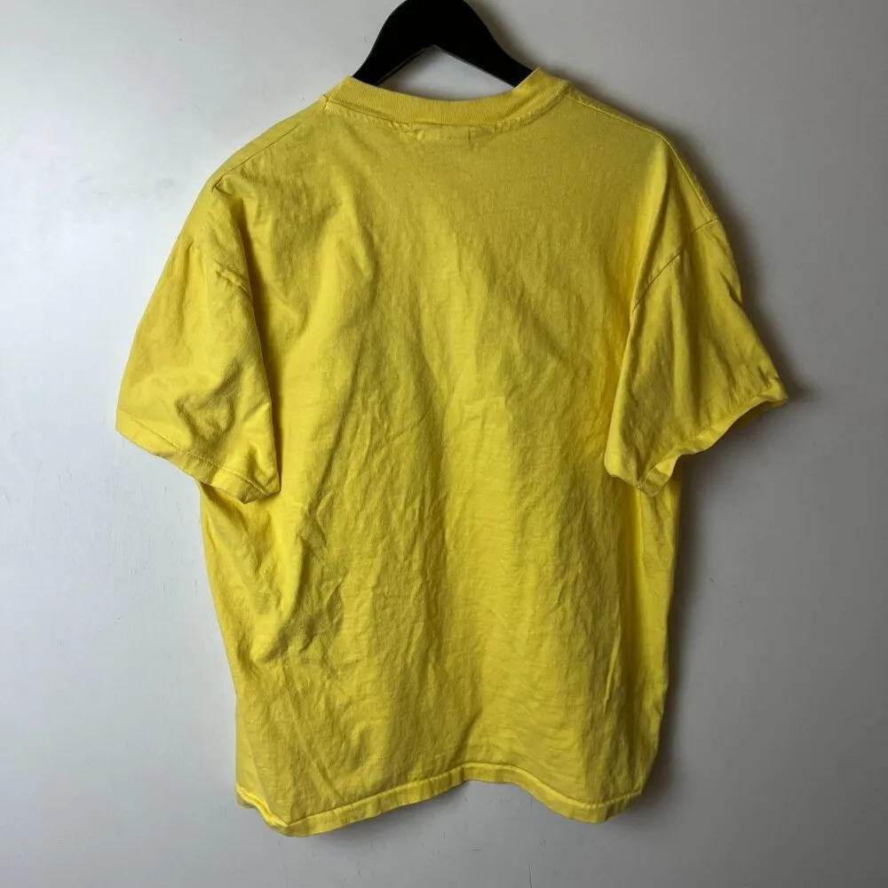 Vintage 90s Punahou Baseball T Shirt Yellow XL Extra Large Sports Single Stitch - Image 3