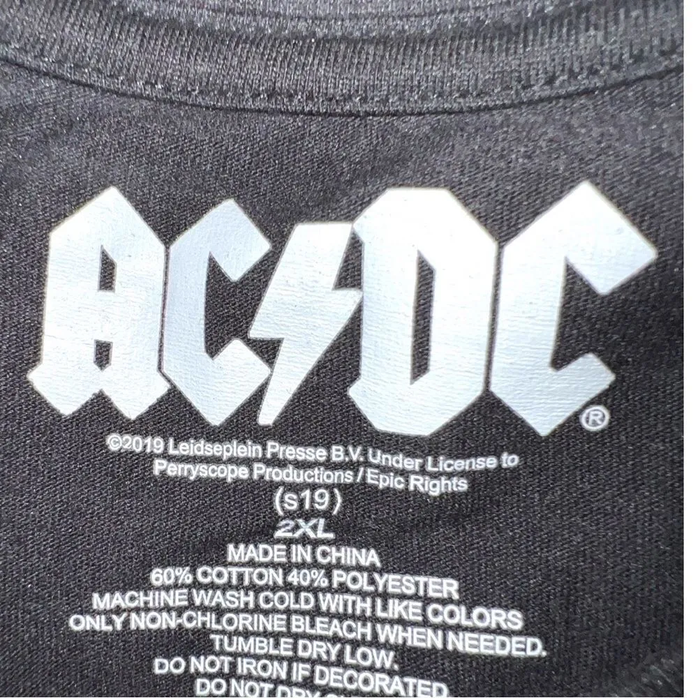 Ac/Dc black graphic concert T-shirt new unisex - Image 5