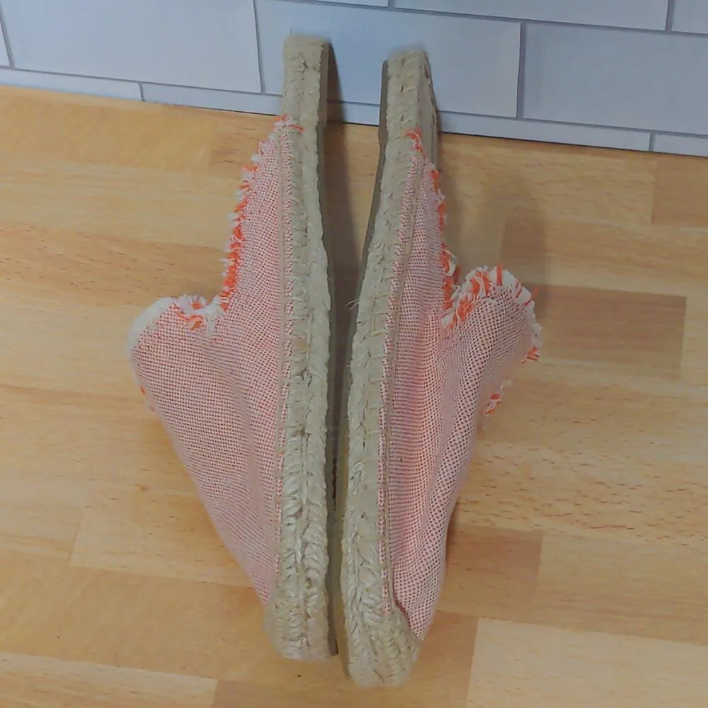 Soludos Red-Orange/White Frayed Mule Espadrille - Size 8.5 (EU 39) - Image 5