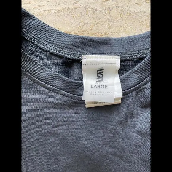 Second Skin Gray Long Sleeve‎ Athletic Top Women’s Size Large - Image 2