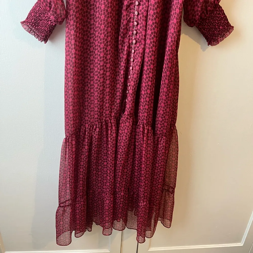 NWT Misa LOUISA DRESS Cardinal Tile Tamarind XS - Image 10