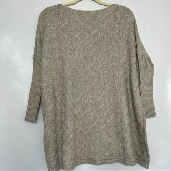 Style and Co Size PS New With‎ Tags Beige Knit Sweater Dress 3/4 Sleeve Tunic - Image 6