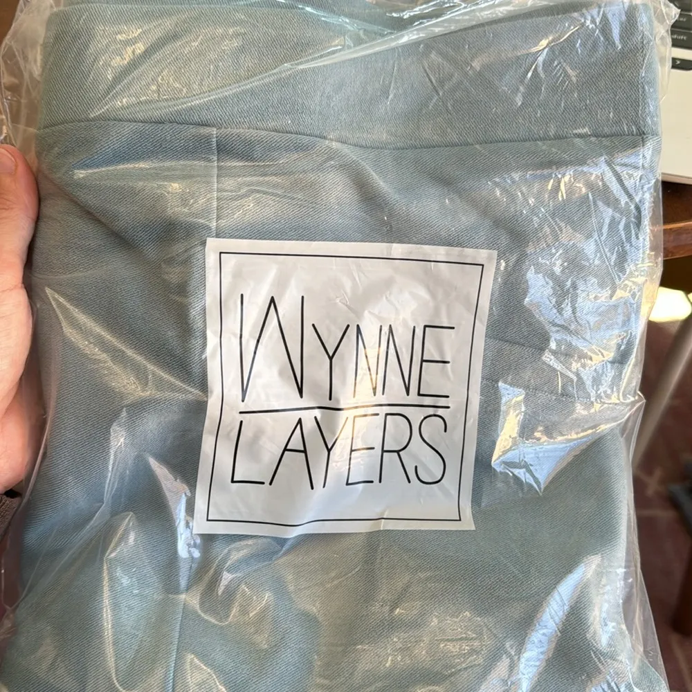 Wynne Layers Blue Essential Knit Crepe Crop Pants 3X - Image 2