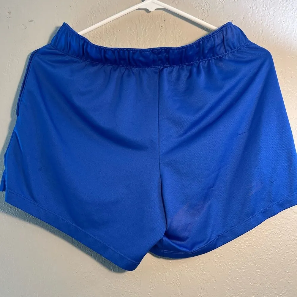 Nike Blue Athletic Shorts with Elastic Waistband Dri-Fit SZ S High-Waist Stretch - Image 6