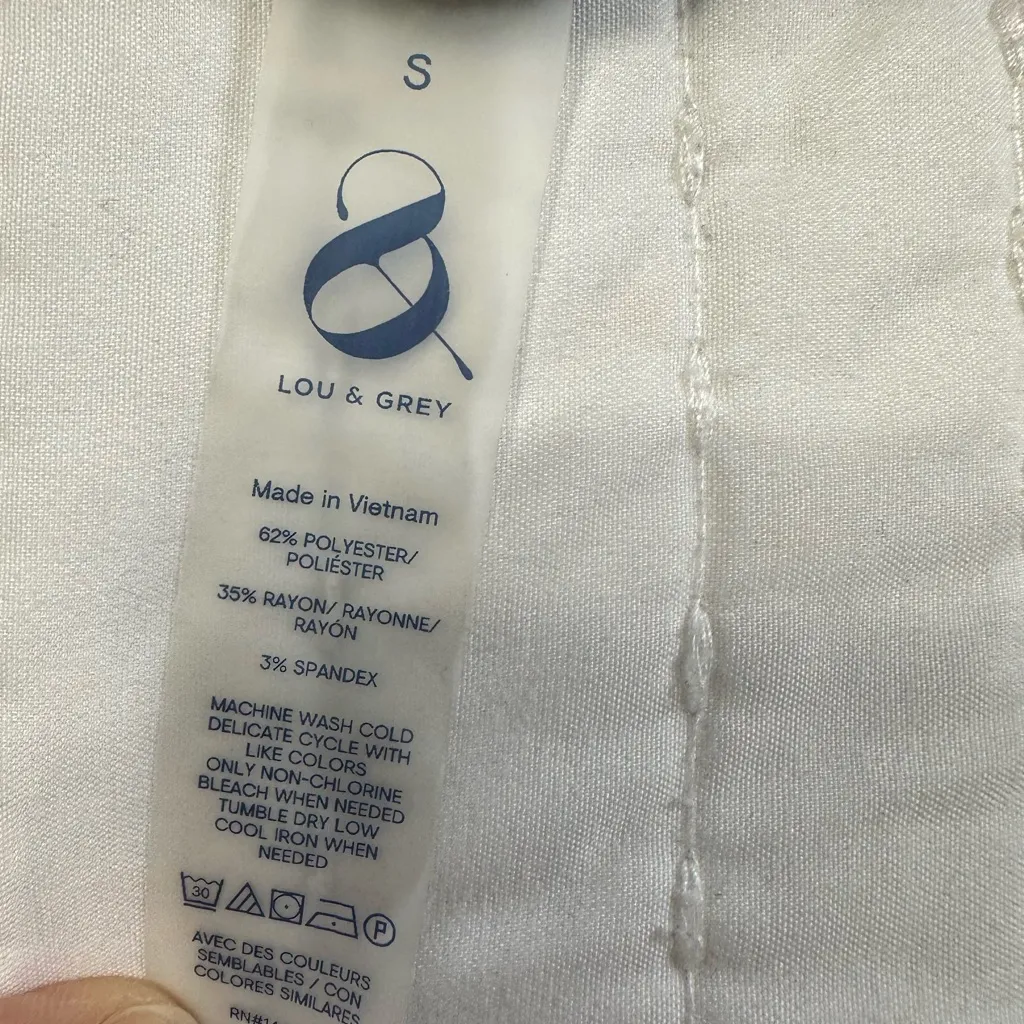 Lou & Grey Olives Green Waffle Cowl Neck Tunic Top Hi Low Long Sleeve Sweater - Image 10