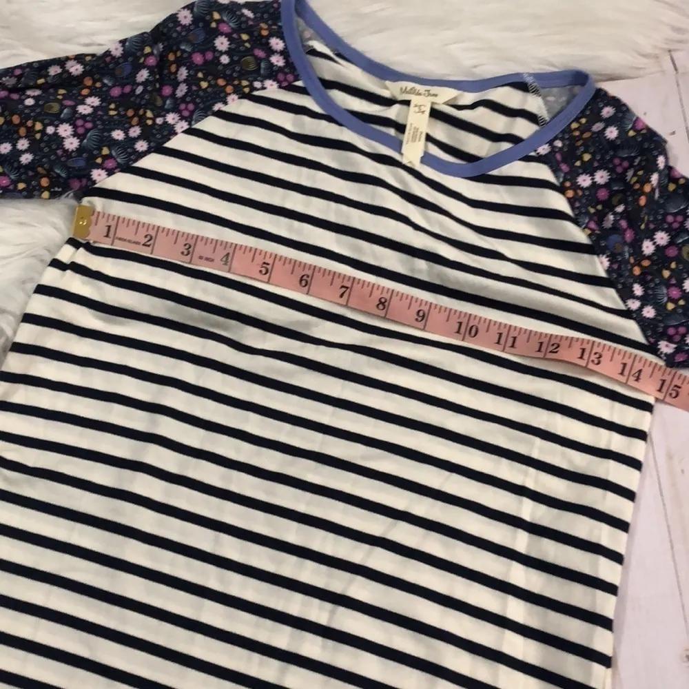 Matilda Jane Baseball tee floral sleeve top size S EUC - Image 10