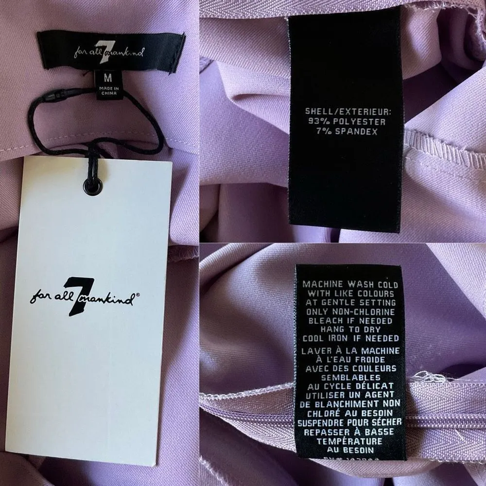 7 For All Mankind Light Purple Split Hem Flare Bootcut Pants Medium New - Image 5