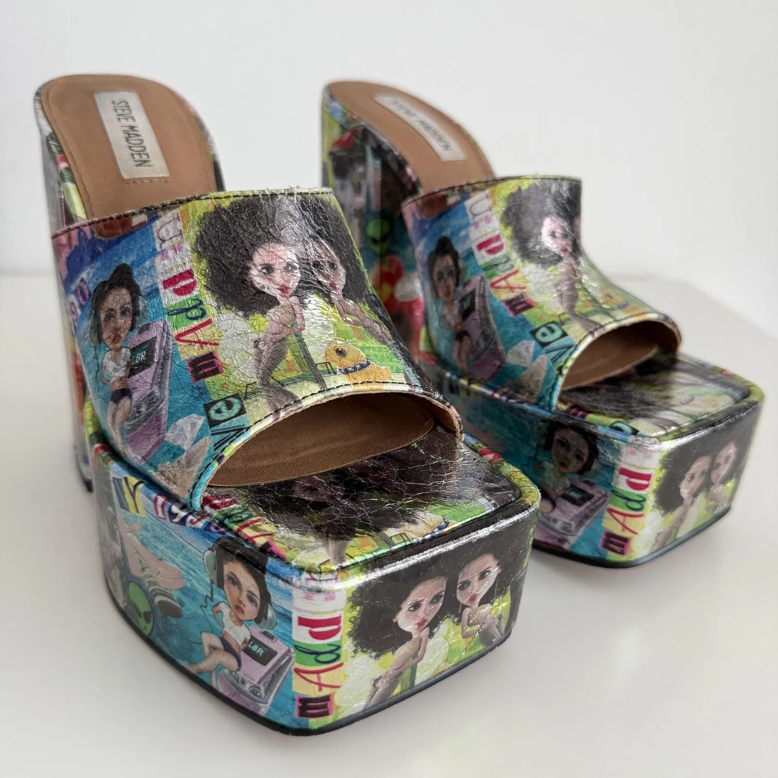 Steve Madden Trixie Shoes Womens 9 Graphic Y2K Chunky Platform Bratz 2000s - Image 3