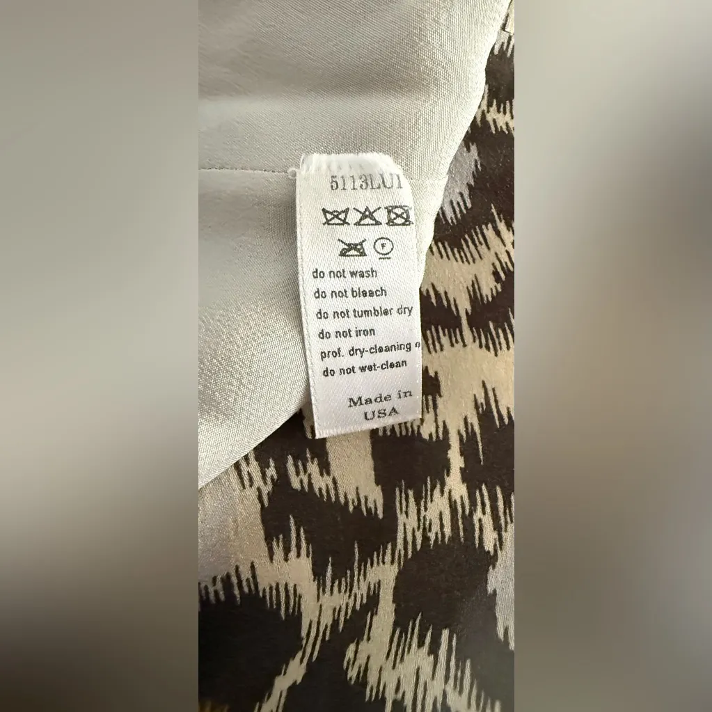 CAROLINA HERRERA Leopard Print  100% Silk Cocktail Dress Size 6 - Image 10