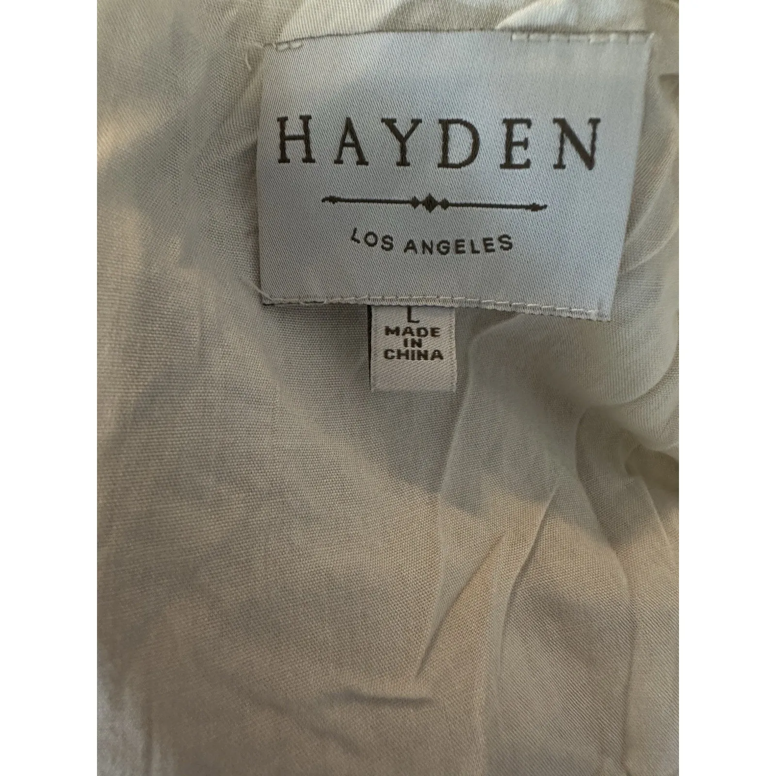 Hayden Los Angeles Dress Ivory Mauve Floral Puff Sleeve Ruched Body Con Sz.Large - Image 4