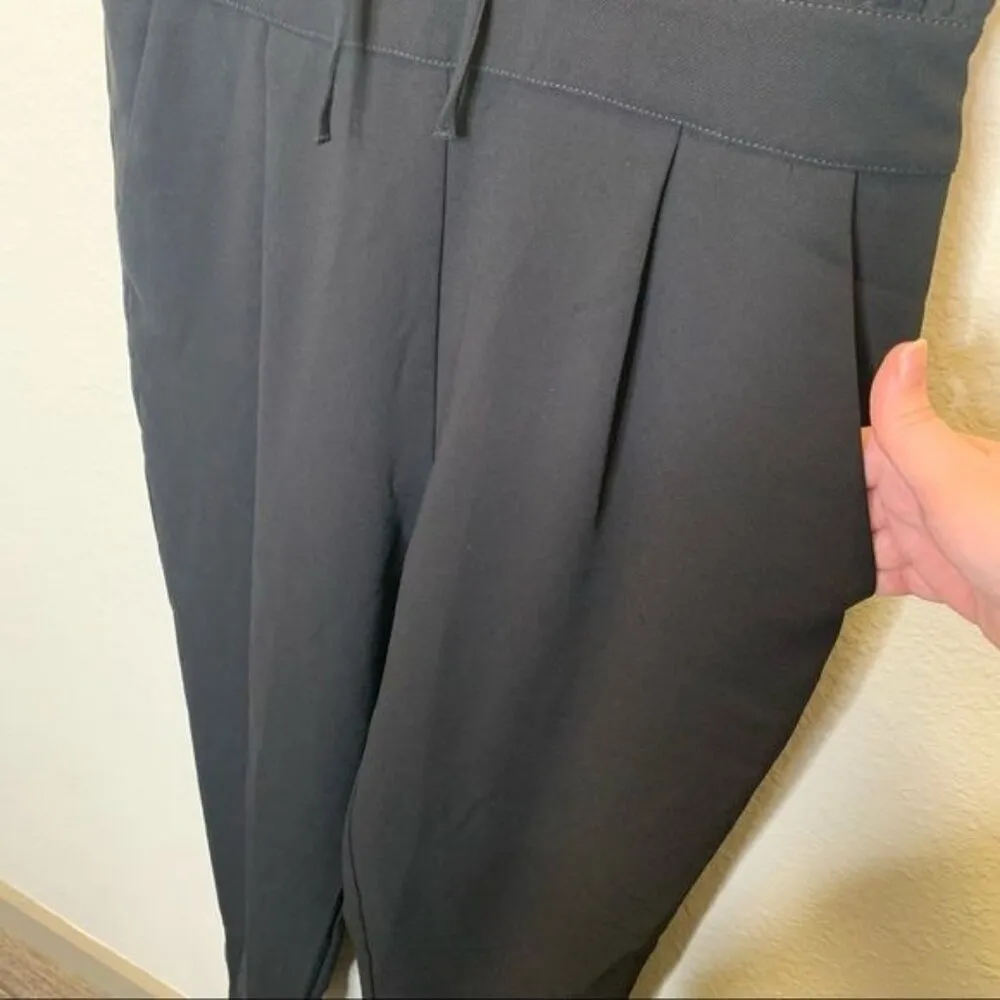 Love Moschino Womens Black Sleeveless Jumpsuit Size 6 Lace-Up Front Back Zipper - Image 7