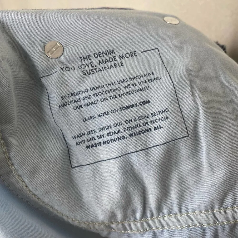 Tommy Jeans Hotpant Frayed Denim Jean Shorts Size 32 Tommy Hilfiger Blue New - Image 4