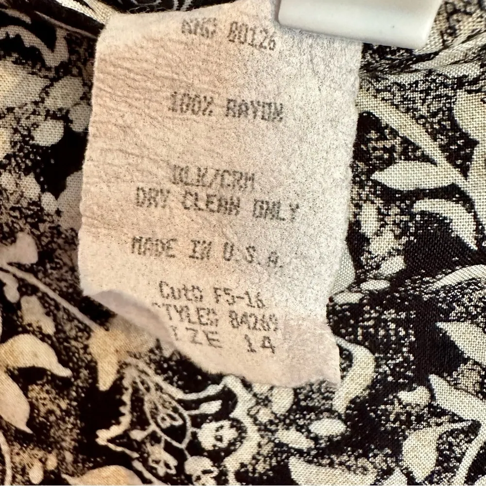 Plus Sz 1X Vintage Brown Gold Brocade Midi Skirt Flowy Fall Cottagecore 80s 90s - Image 2