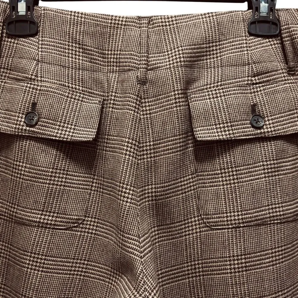 Michael Michael Kors Womens Plaid Trousers Size 14 Wool/Viscose - Image 5