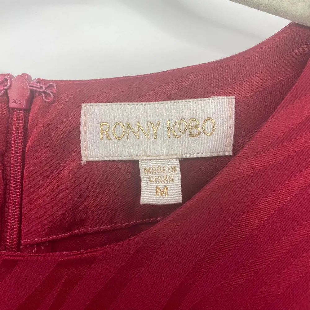 Ronny Kobo Shanaya Dress Red Semi Formal Womens Size Medium NEW - Image 5